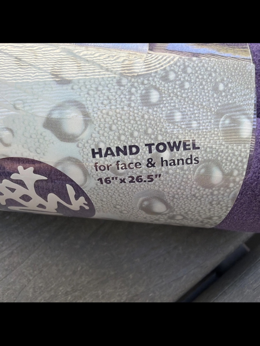 Manduka eQua Yoga Hand Towel Purple Microfiber 16x26.5" Sweat Activated New - Picture 2 of 7